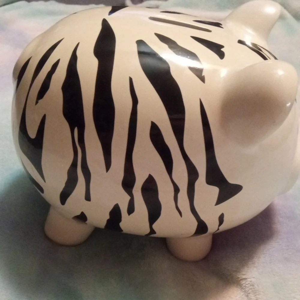 Black and White Piggy Bank